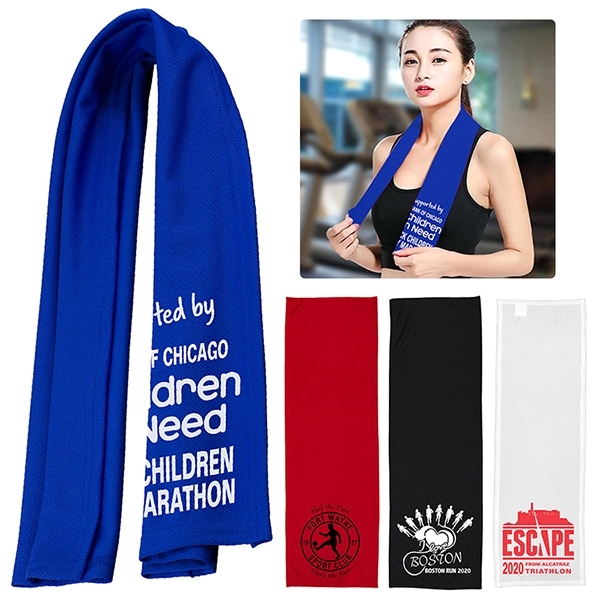 12" x 36" cooling towel with hemmed edges and customization.... from ASI 62660 Innovation Line
