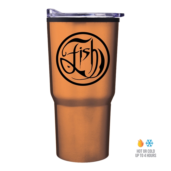3.5" x 3.5" x 6.938" 20-ounce insulated stainless steel tumbler in... from ASI 90807 Tekweld