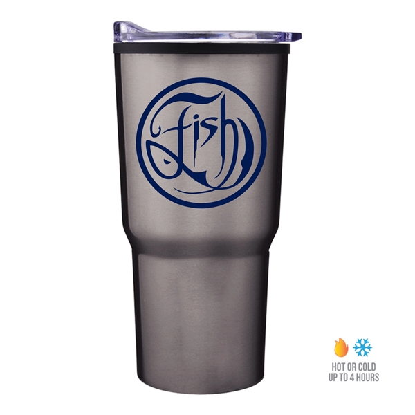 3.5" x 3.5" x 6.938" 20-ounce insulated stainless steel tumbler in... from ASI 90807 Tekweld