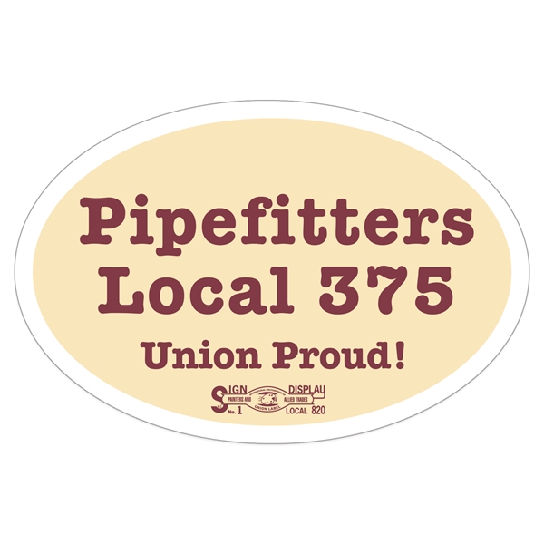 1 3/4" x 2 5/8" white oval decal made of white... from ASI 56950 Gill Studios Inc / Gill-Line®