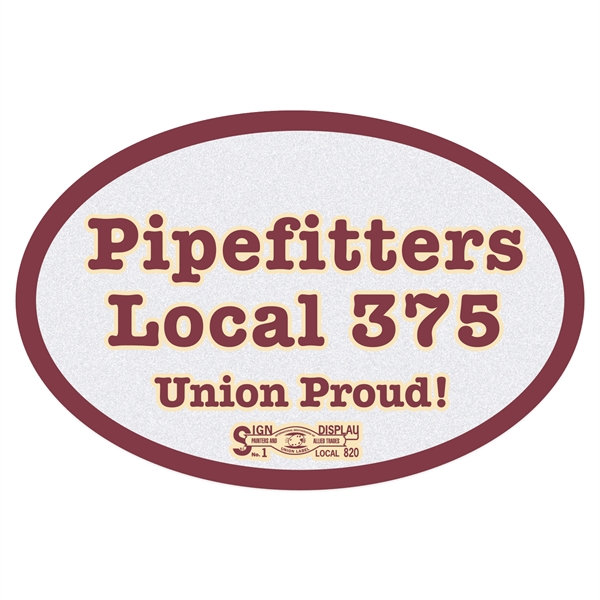 1 3/4" x 2 5/8" white light reflective oval decal offered... from ASI 56950 Gill Studios Inc / Gill-Line®