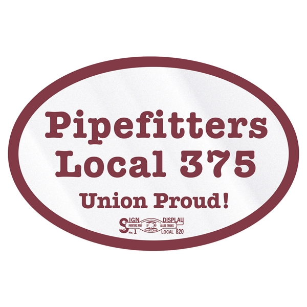 1 3/4" x 2 5/8" clear oval decal made of clear... from ASI 56950 Gill Studios Inc / Gill-Line®