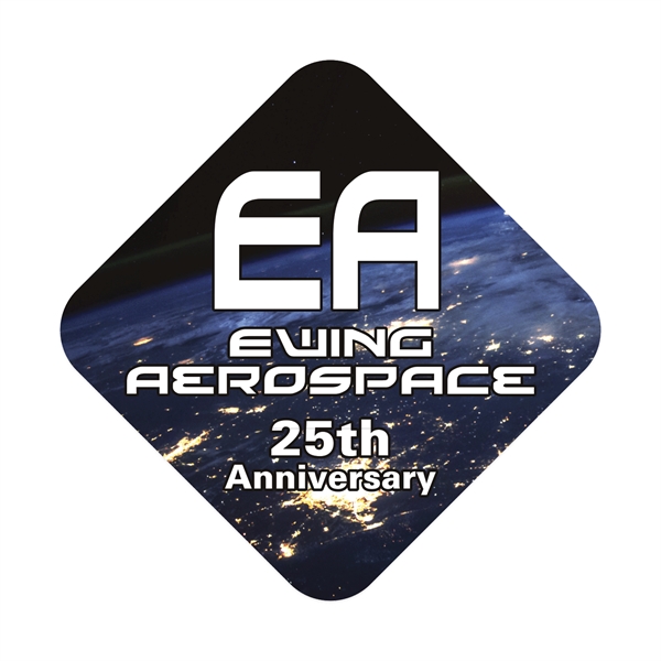 2 1/4" x 2 1/4" diamond decal made of white vinyl... from ASI 56950 Gill Studios Inc / Gill-Line®