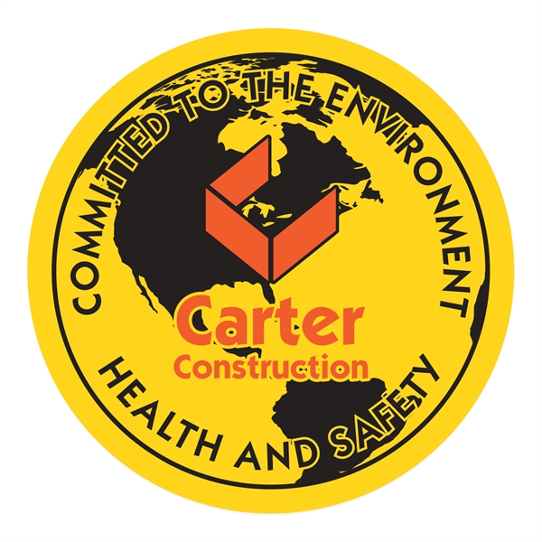 2 1/2" diameter round decal made of yellow vinyl in popular... from ASI 56950 Gill Studios Inc / Gill-Line®