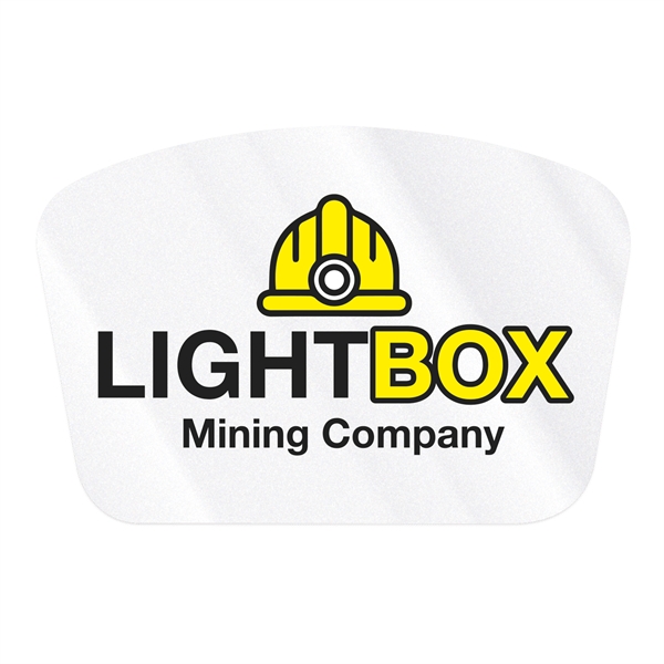 2" x 3" curved rectangle decal made of frosty clear vinyl... from ASI 56950 Gill Studios Inc / Gill-Line®