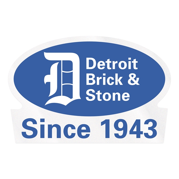 1 3/4" x 2 5/8" frosty clear, oval vinyl decal with... from ASI 56950 Gill Studios Inc / Gill-Line®