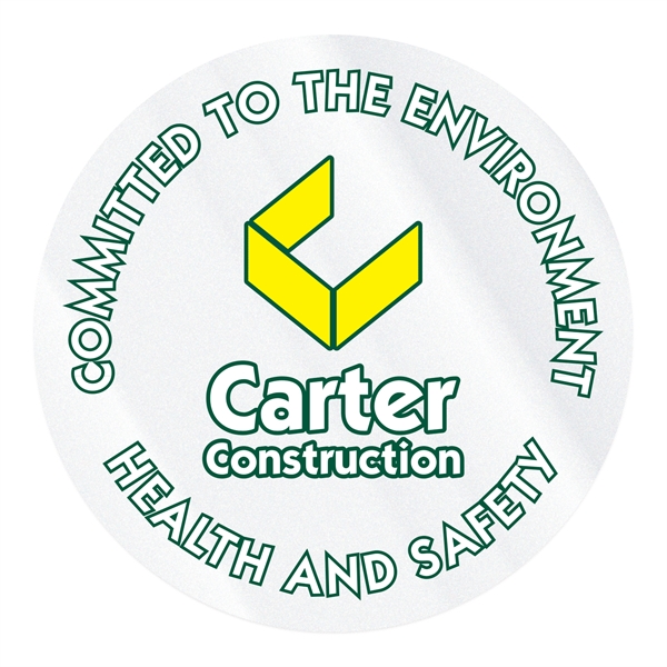 2 1/2" diameter round decal made of frosty clear vinyl in... from ASI 56950 Gill Studios Inc / Gill-Line®