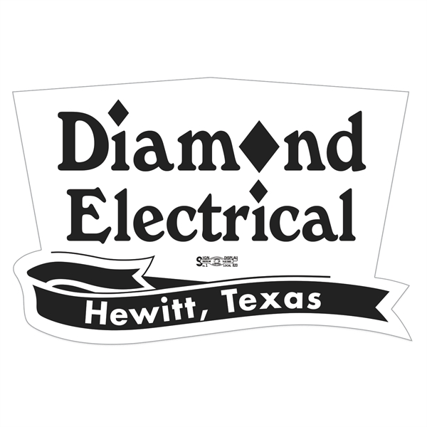 1 3/4" x 2 5/8" decal with trapezoid and banner shape... from ASI 56950 Gill Studios Inc / Gill-Line®