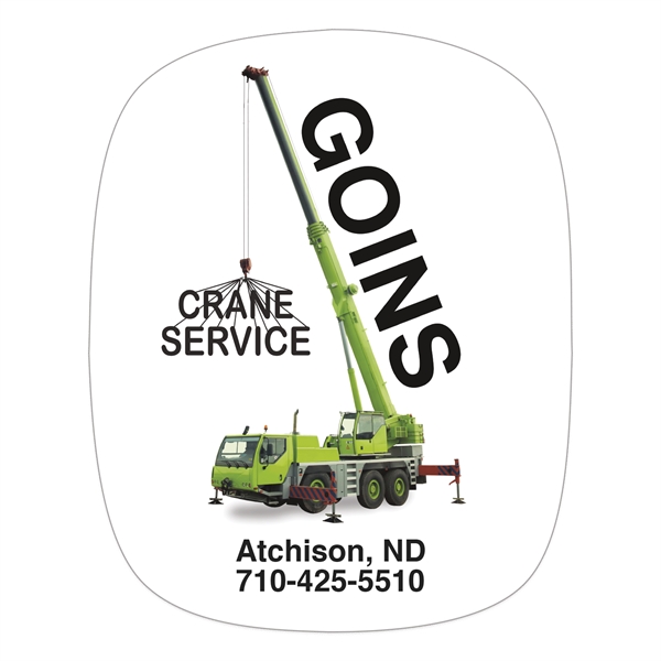 2" x 2 1/2" rounded rectangle decal made of white vinyl... from ASI 56950 Gill Studios Inc / Gill-Line®