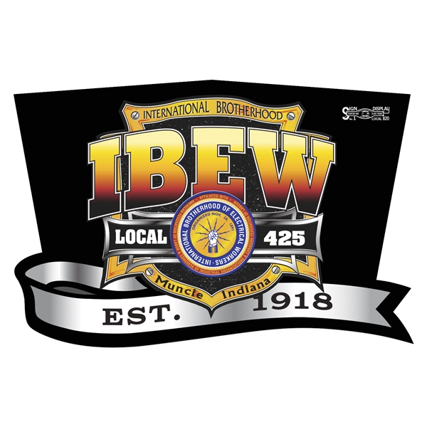 1 3/4" x 2 5/8" decal with trapezoid and banner shape... from ASI 56950 Gill Studios Inc / Gill-Line®