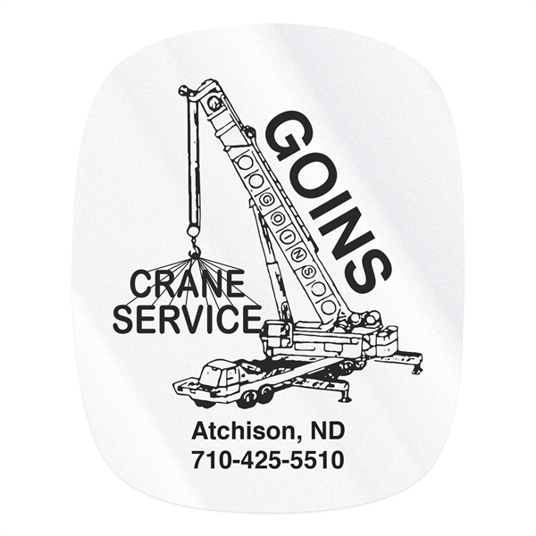 2" x 2 1/2" rounded rectangle decal made of frosty clear... from ASI 56950 Gill Studios Inc / Gill-Line®