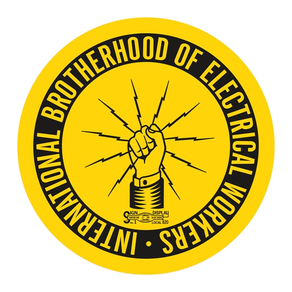 2" diameter decal with round shape made of yellow vinyl in... from ASI 56950 Gill Studios Inc / Gill-Line®