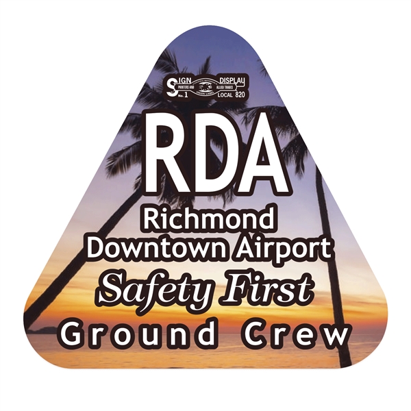 2 1/8" x 2 1/4" decal with triangle shape made of... from ASI 56950 Gill Studios Inc / Gill-Line®