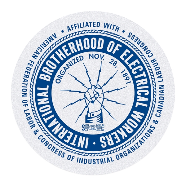 2" diameter round decal made of white light reflective material in... from ASI 56950 Gill Studios Inc / Gill-Line®