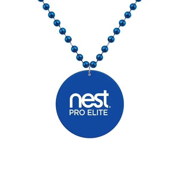 Medallion Beads,  33" Necklace, 7 MM Bead, 2.5" Medallion.... from ASI 90859 Tempo Industries Inc / Tempo