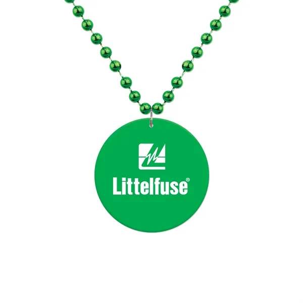 Medallion Beads,  33" Necklace, 7 MM Bead, 2.5" Medallion.... from ASI 90859 Tempo Industries Inc / Tempo