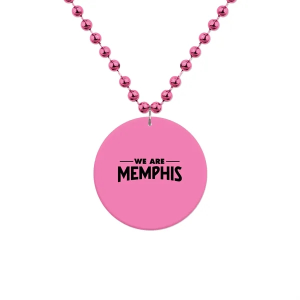 Medallion Beads,  33" Necklace, 7 MM Bead, 2.5" Medallion.... from ASI 90859 Tempo Industries Inc / Tempo