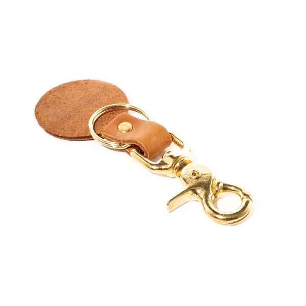 Round Keychain with Brass Scissor Clip + Split Ring... from ASI 75126 Oowee Products / OOWEE PRODUCTS