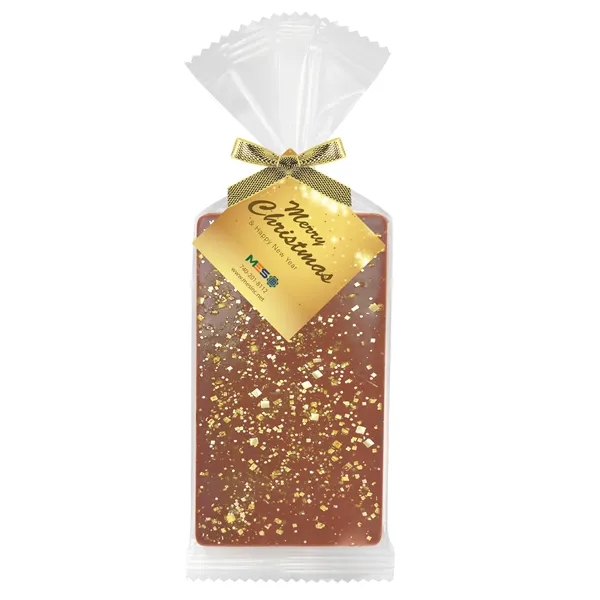 2.5" W x 6.25" H gift bag with Belgian chocolate bar... from ASI 71685 Midnite Snax®