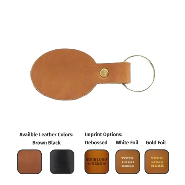 100% Full-Grain Oval Leather Keychain with multiple closure options. Handcrafted in... from ASI 75126 Oowee Products / OOWEE PRODUCTS