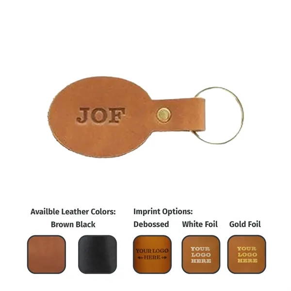 100% Full-Grain Oval Leather Keychain with multiple closure options. Handcrafted in... from ASI 75126 Oowee Products / OOWEE PRODUCTS