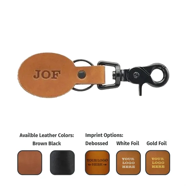 Oval Keychain with ZINC Scissor Clip + Split Ring... from ASI 75126 Oowee Products / OOWEE PRODUCTS