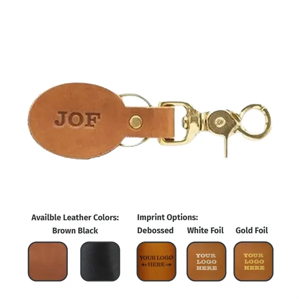 Oval Keychain with ZINC Scissor Clip + Split Ring... from ASI 75126 Oowee Products / OOWEE PRODUCTS