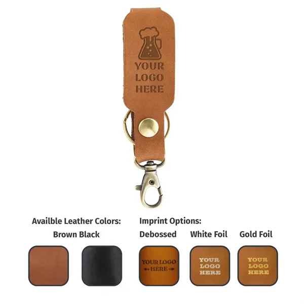 Round Keychain with Small Clasp + Split Ring... from ASI 75126 Oowee Products / OOWEE PRODUCTS