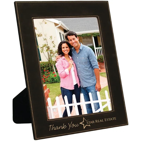 10 3/4" x 12 3/4" x 3/8" black leatherette photo frame... from ASI 74601 Calico