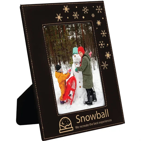 7 3/4" x 9 3/4" x 3/8" black leatherette photo frame... from ASI 74601 Calico