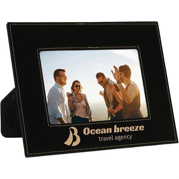 7 3/4" x 9 3/4" x 3/8" black leatherette photo frame... from ASI 74601 Calico