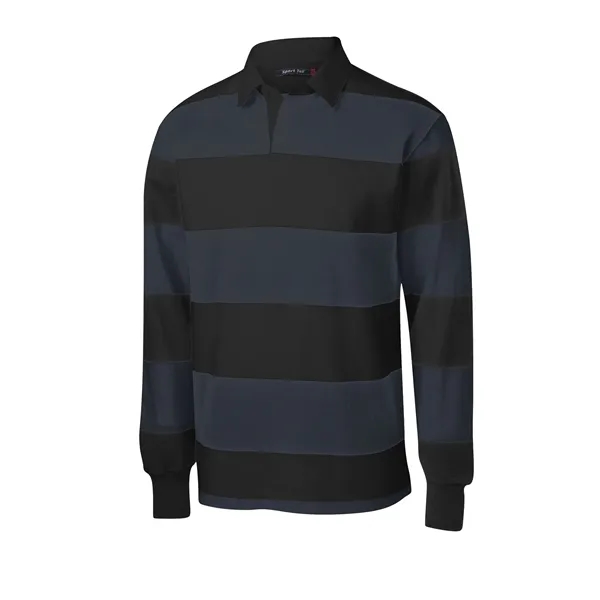 Sport-Tek Classic Long Sleeve Rugby Polo.... from ASI 84863 SanMar