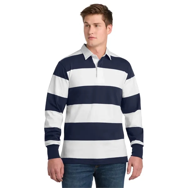 Sport-Tek Classic Long Sleeve Rugby Polo.... from ASI 84863 SanMar
