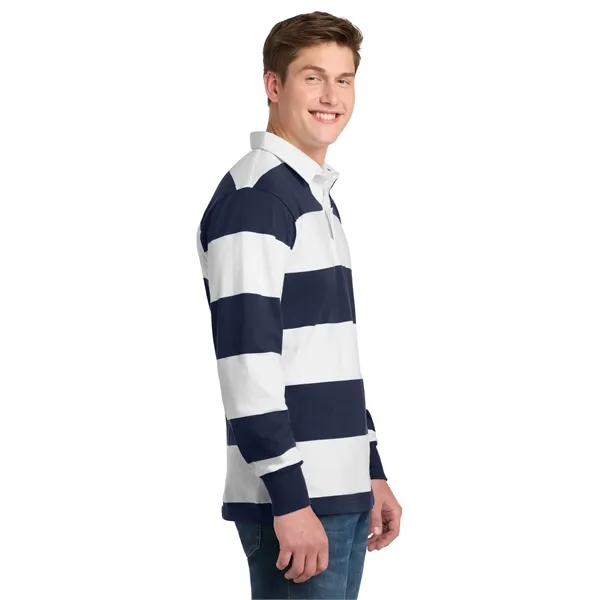 Sport-Tek Classic Long Sleeve Rugby Polo.... from ASI 84863 SanMar