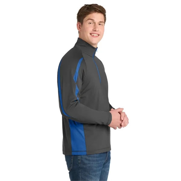 Sport-Tek Sport-Wick Stretch 1/2-Zip Colorblock Pullover.... from ASI 84863 SanMar