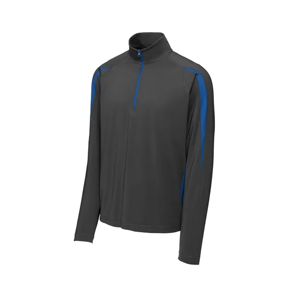 Sport-Tek Sport-Wick Stretch 1/2-Zip Colorblock Pullover.... from ASI 84863 SanMar