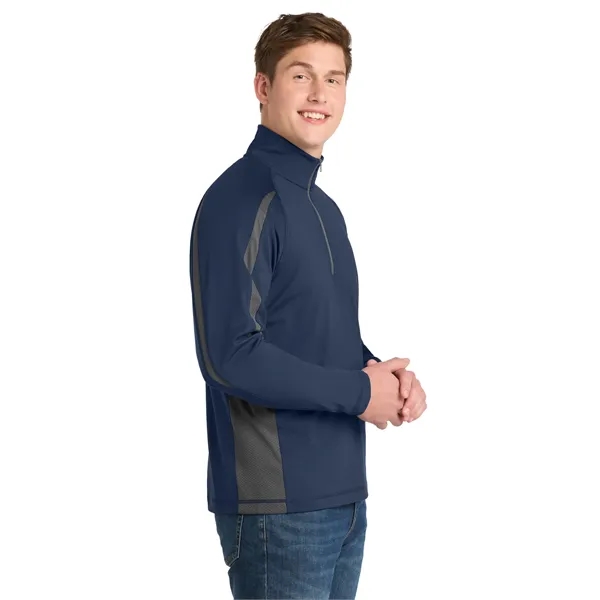 Sport-Tek Sport-Wick Stretch 1/2-Zip Colorblock Pullover.... from ASI 84863 SanMar