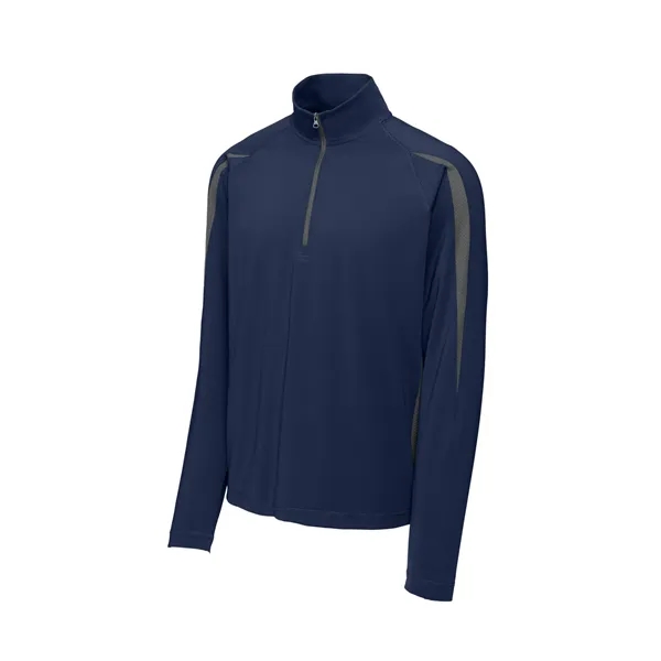 Sport-Tek Sport-Wick Stretch 1/2-Zip Colorblock Pullover.... from ASI 84863 SanMar