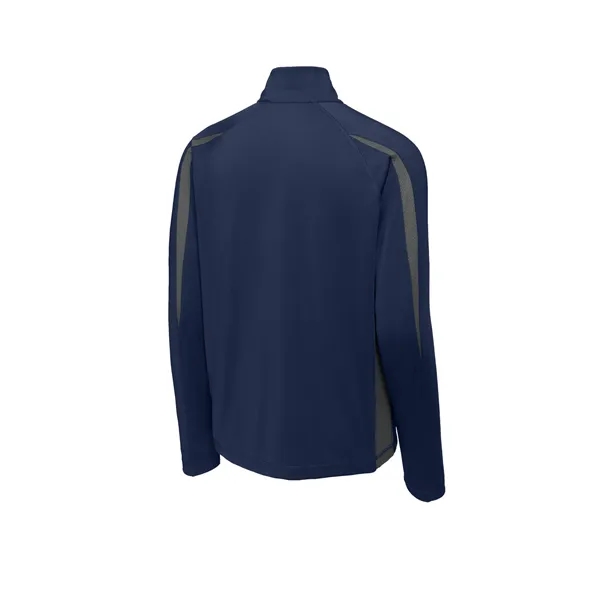 Sport-Tek Sport-Wick Stretch 1/2-Zip Colorblock Pullover.... from ASI 84863 SanMar