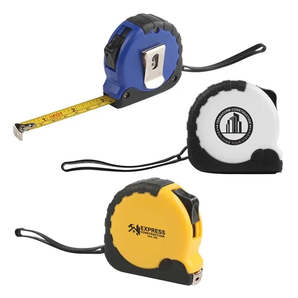 10-foot tape measure with rubber grip handle, rubber carry strap, metal... from ASI 63549 Jornik Manufacturing Corp