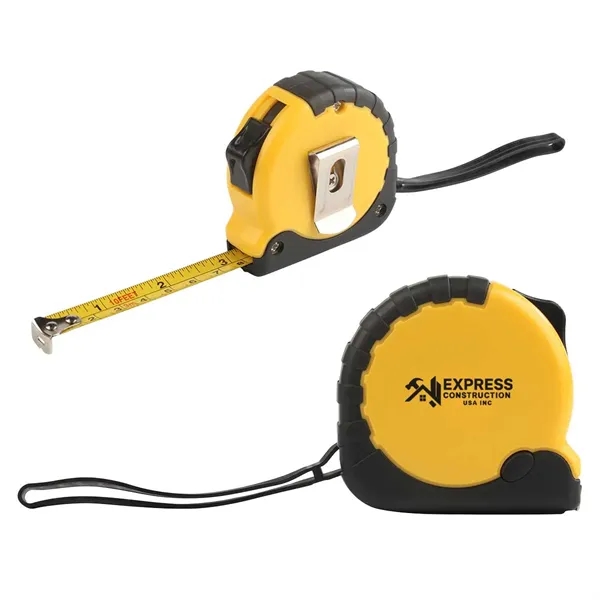 10-foot tape measure with rubber grip handle, rubber carry strap, metal... from ASI 63549 Jornik Manufacturing Corp