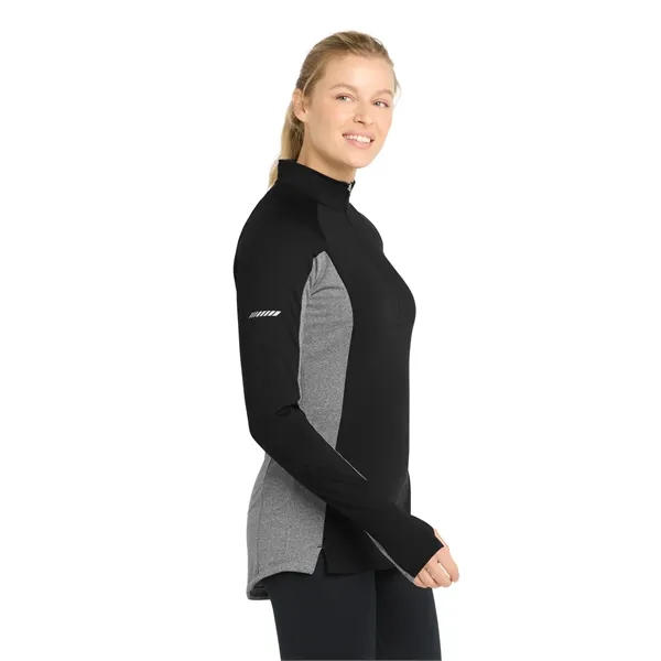 Sport-Tek Ladies Sport-Wick Stretch Contrast 1/2-Zip Pull...... from ASI 84863 SanMar