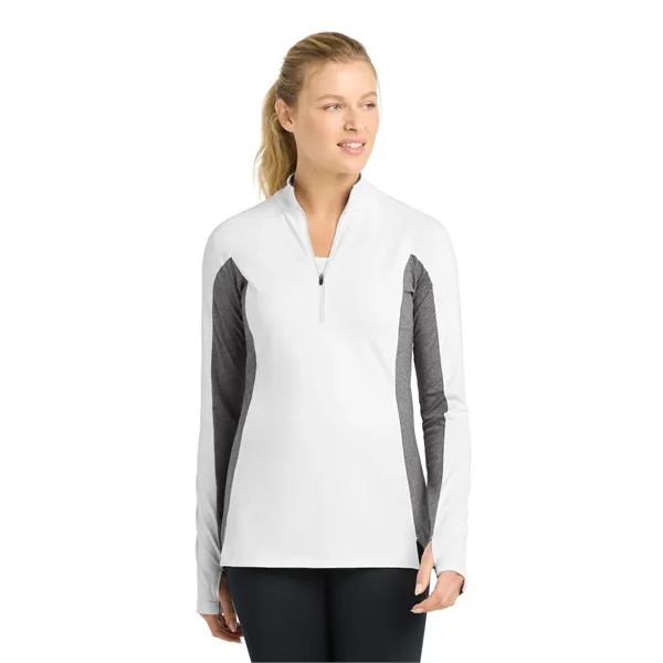 Sport-Tek Ladies Sport-Wick Stretch Contrast 1/2-Zip Pull...... from ASI 84863 SanMar