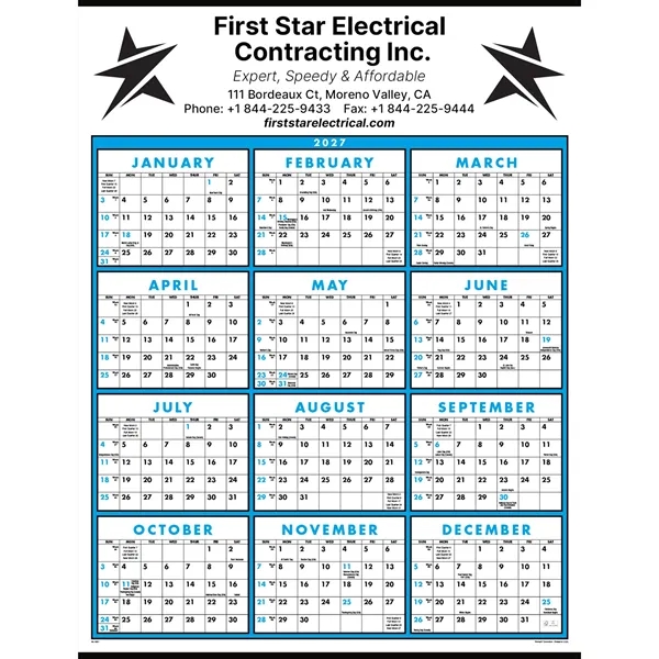 Your full year at a glance complete with US Federal &... from ASI 61966 HPG / Beacon Promotions HPG Gold