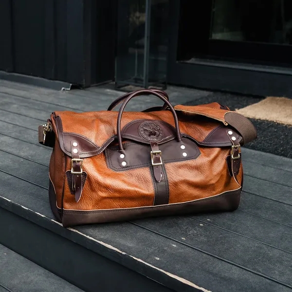 The Bison Leather Duffel will become a piece of your time-honored... from ASI 46170 Compass Industries Inc