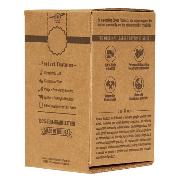 The original leather Pint Glass Holder with Handle is made to... from ASI 75126 Oowee Products / OOWEE PRODUCTS