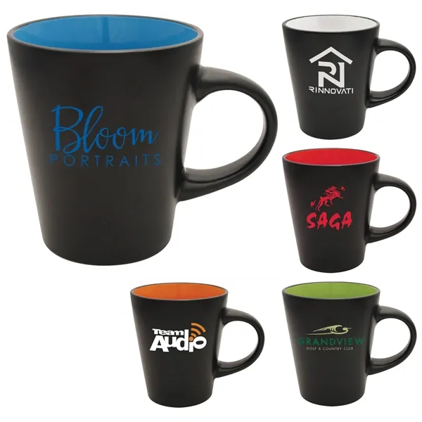 12 oz. ceramic mug with satin black exterior and glossy interior.... from ASI 71920 Moderne Glass Company Inc / Glass America®