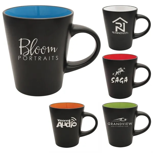 12 oz. ceramic mug with satin black exterior and glossy interior.... from ASI 71920 Moderne Glass Company Inc / Glass America®