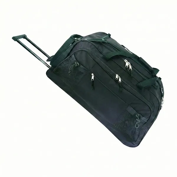 Wheel duffel bag with one zippered front pocket.... from ASI 31517 Admart Products / Admart Line