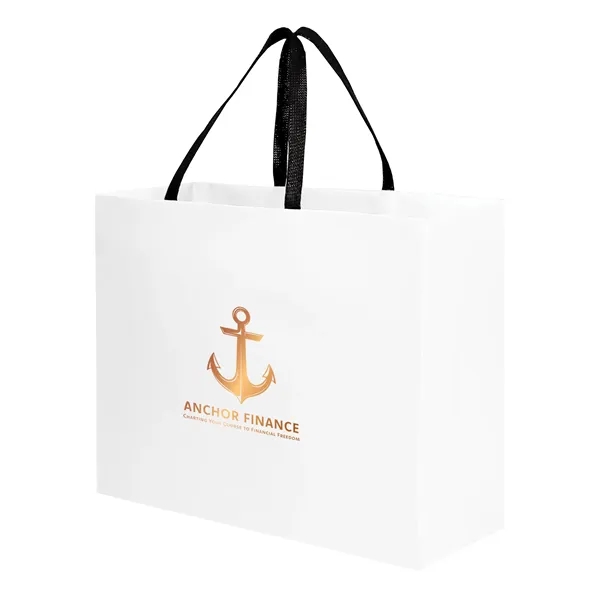 Sugarcane Paper Sustainable Bag with Embedded Web-Style Paper Handle.... from ASI 35290 American Ad Bag Co